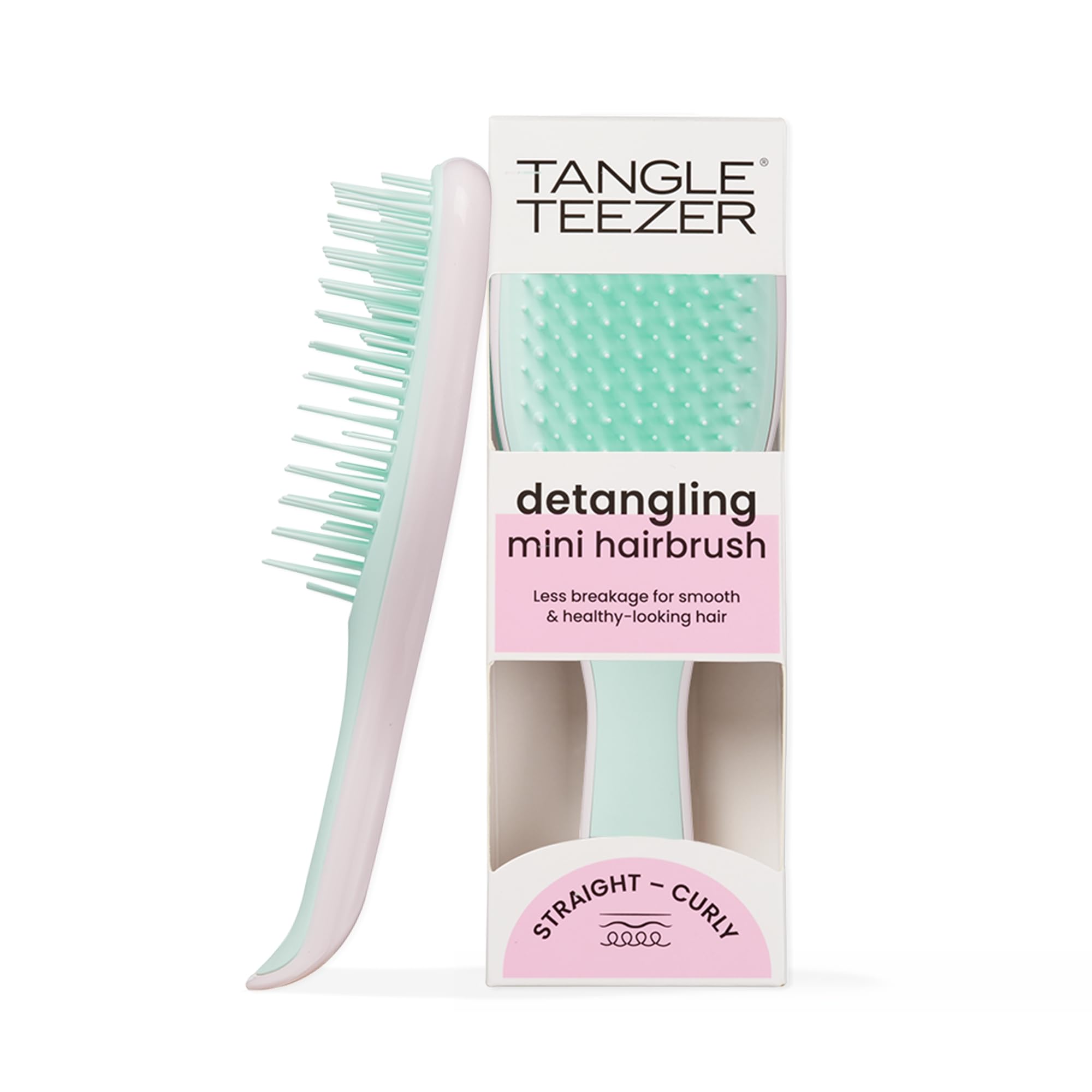 Tangle Teezer | The Mini Ultimate Detangler Hairbrush for Wet & Dry Hair | Perfect for Traveling & Small Hands | Eliminates Knots & Reduces Breakage | Marshmallow Duo