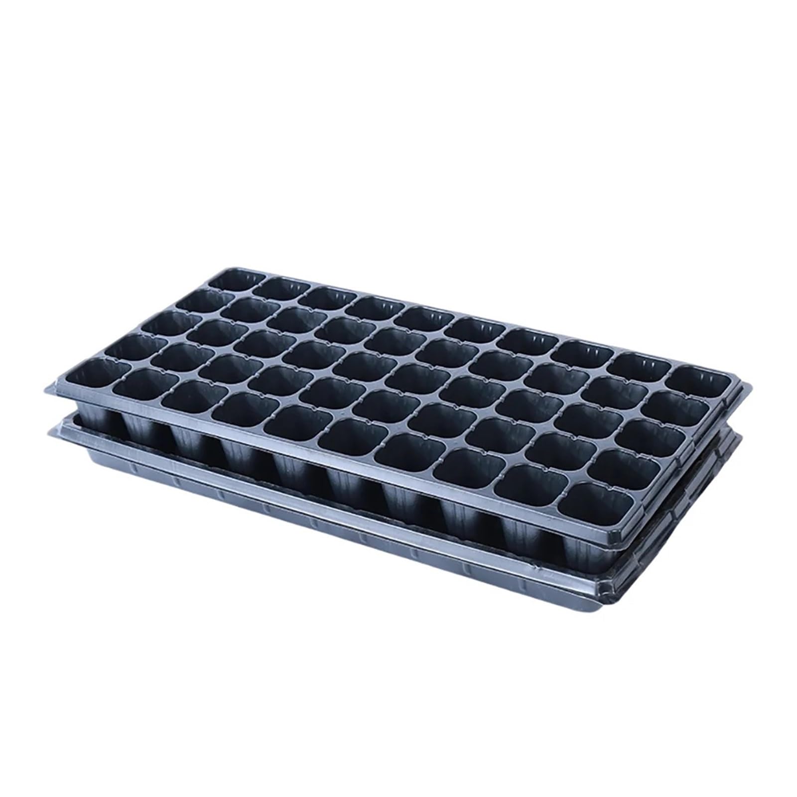 Semilleros De Germinacion 10 bandejas de plástico for sembrar Semillas, 50 Celdas, Gruesas y duraderas, for sembrar Semillas de Frutas y Verduras