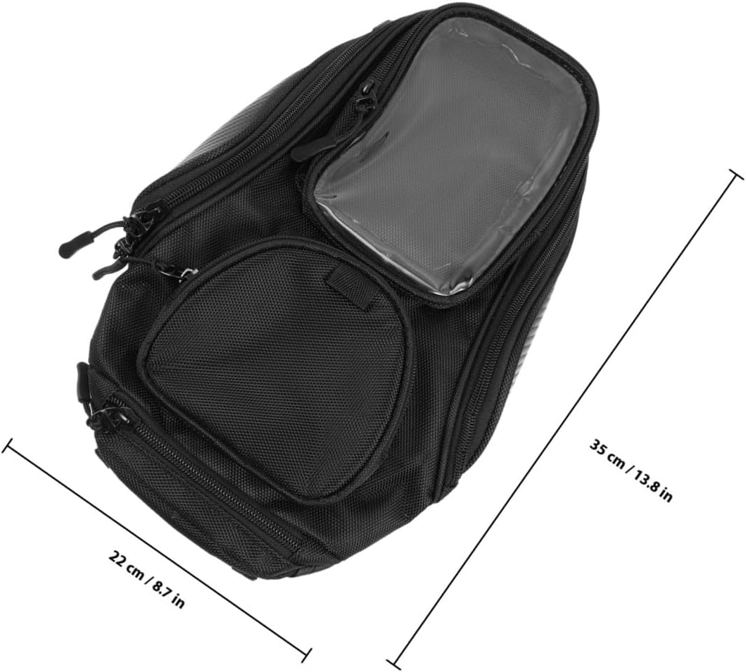 Motorcycle Fuel Tank Bag Magnetic Base Large Capacity Motorbike Tool Pouch Wear-Resistant Design for Riding and Navigation