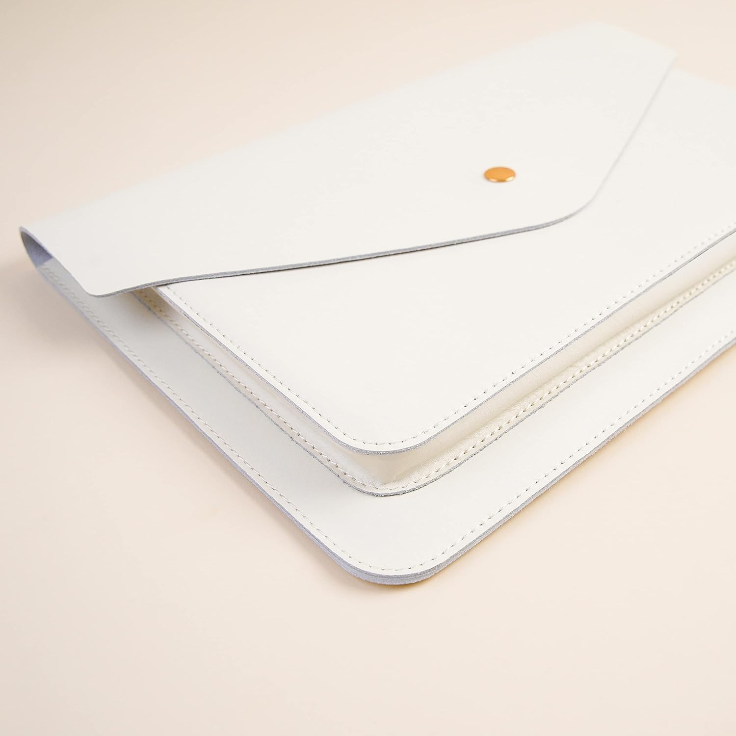 Leather Laptop Sleeve Compatible with New 14 inch MacBook Pro A2442,Old MacBook Air 13 A1466 A1369, Old MacBook Pro 13 A1502 A1425, Surface Laptop 13.5 Color White - Image 6