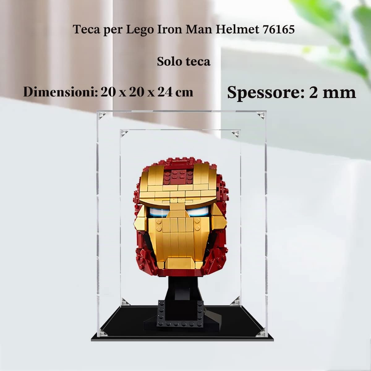 Teca Vetrina Espositiva per Lego Casco di Iron-Man 76165
