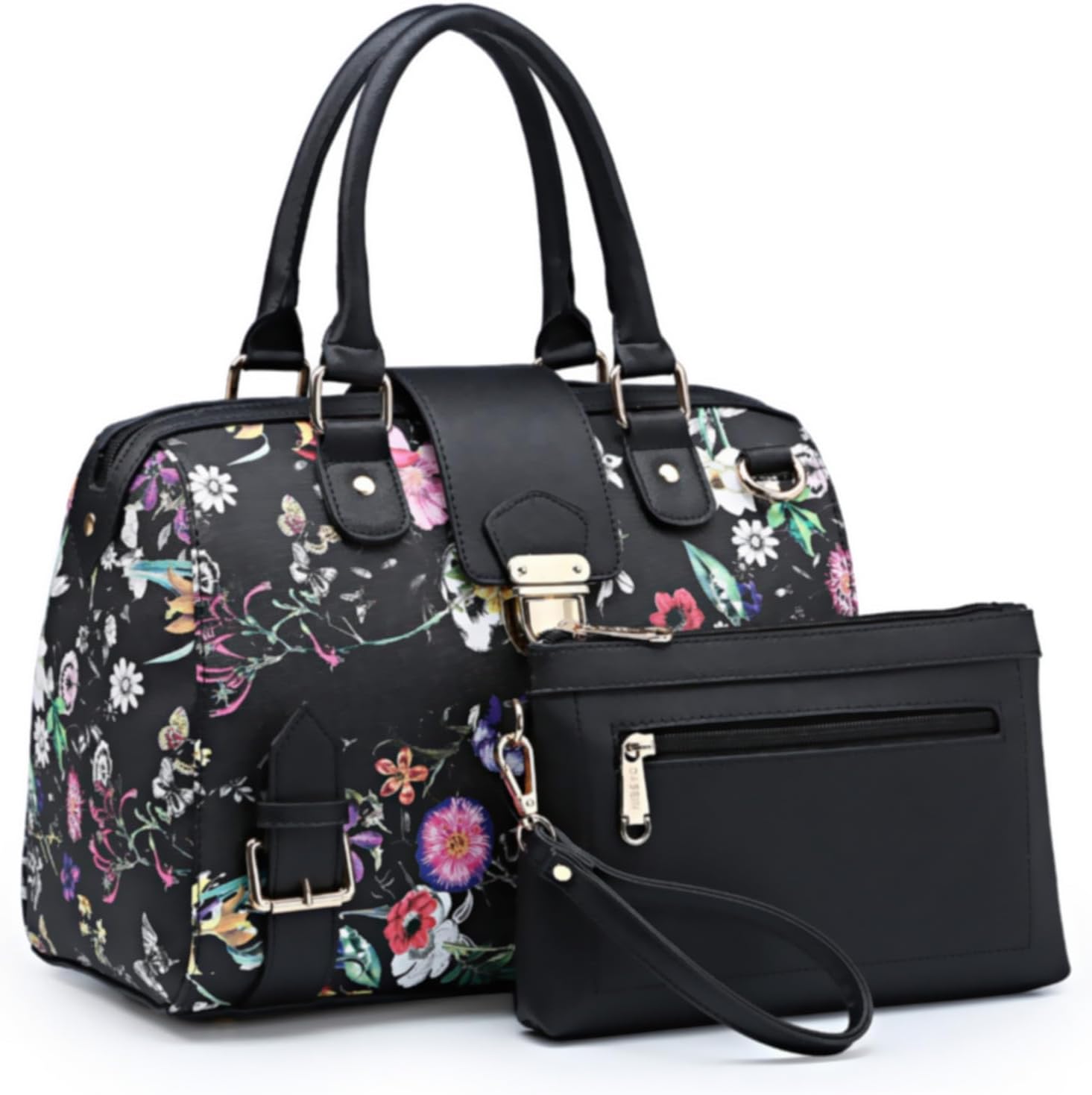 Dasein Women Barrel Handbags Purses Fashion Satchel Bags Top Handle Shoulder Bags Vegan Leather Tote Bags