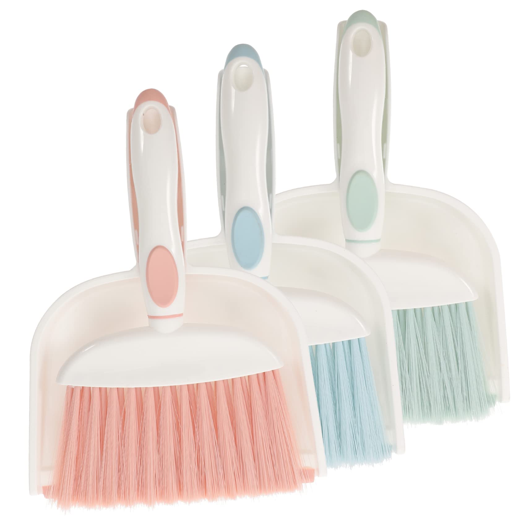 FOMIYES Mini Dustpan Brush Set 3pcs Desktop Broom and Set Lightweight Cleaning Kit for Home Office and Kindergarten