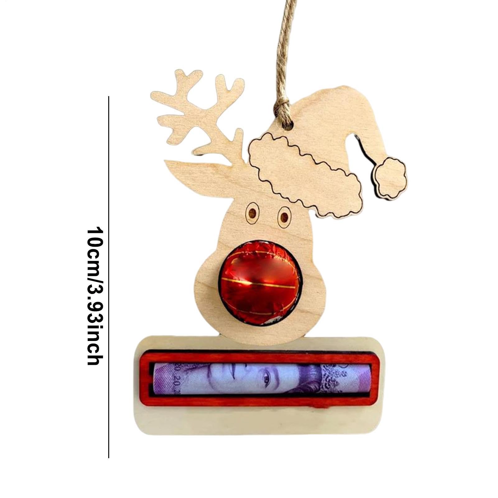 Adorno para árbol de Navidad con Soporte para Dinero, Titular de Dinero Hecho a Mano para Regalo en Efectivo, Decoración para, se Pueden Escribir bendiciones en la Parte Posterior.