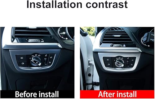 Miniatura 2 de YIWANG - Marco para faros delanteros de coche de ABS cromado para BMW X3 X4 G01G02 2018-2020