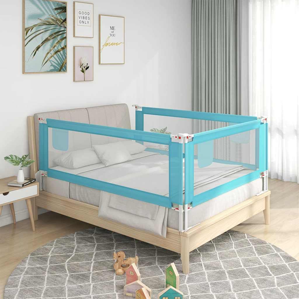 Barrera de seguridad para cama infantil, 120 x 25 cm, color azul