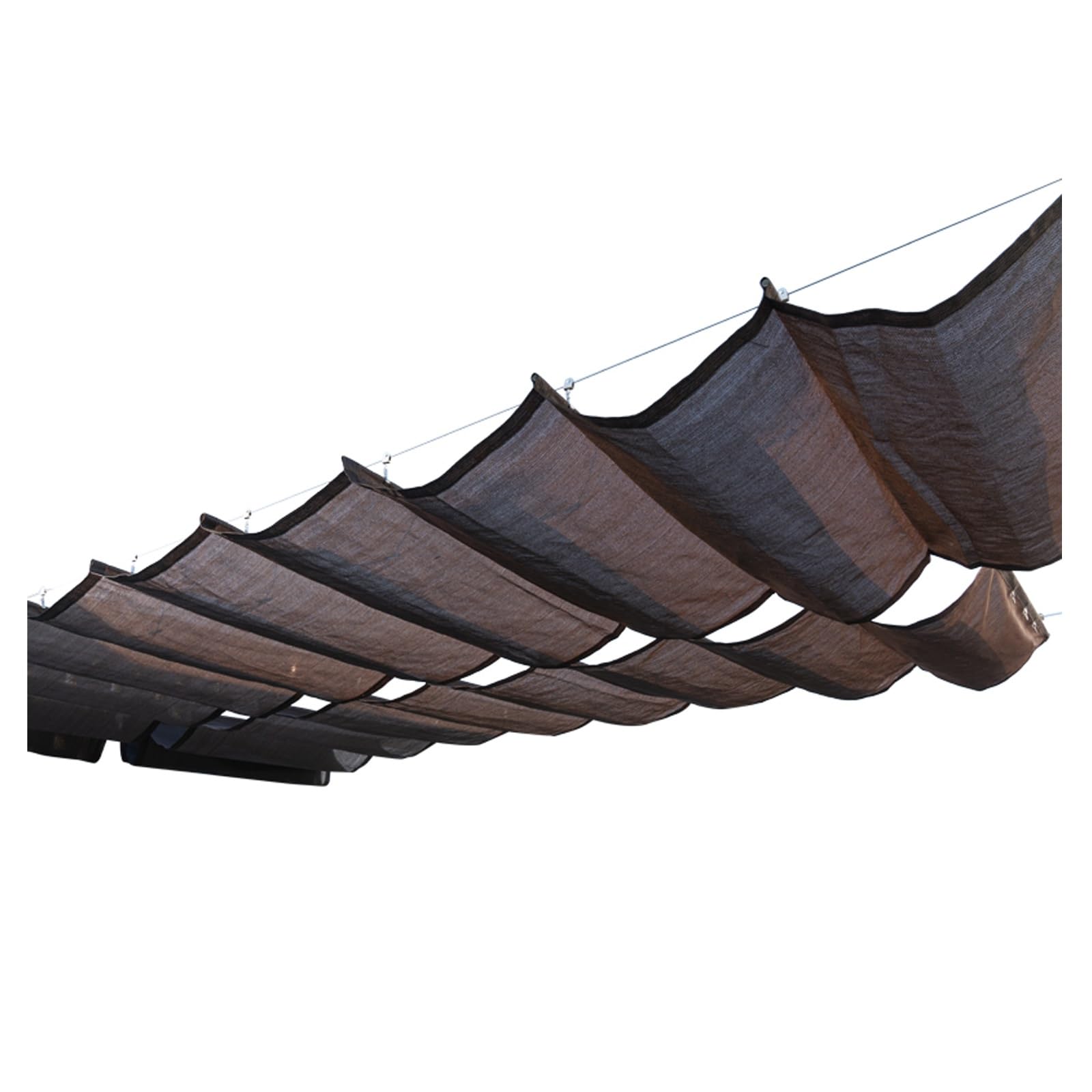 Voile d'ombrage rétractable en U coulissant pour jardin et terrasse