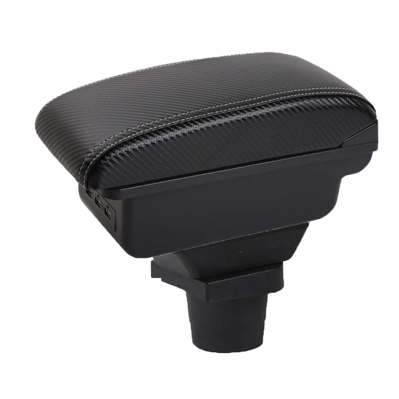UMDJJU For Focus Mk1 Central Armrest Storage Box Elbow Support For Drivers And Passengers Car Centre Console Armrest Box(A-3USB-White line)