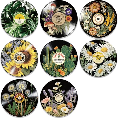 Autocollants muraux vinyles plantes 30 cm lot de 8 pieces pour chambre