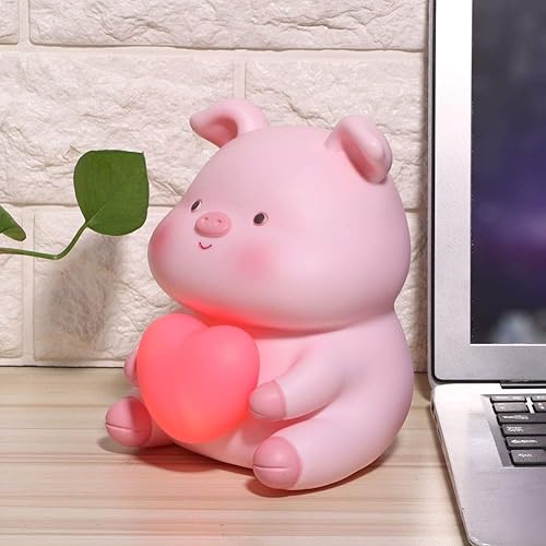 Miniatura 2 de OUKENS Banco de dinero, bonita alcancía de dibujos animados, caja de ahorro de dinero con luz nocturna, banco de monedas para niños y niñas, banco