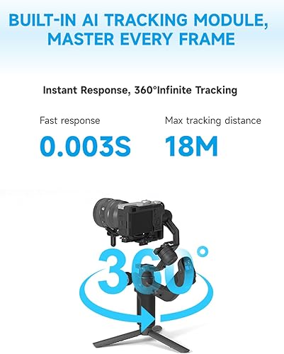 Miniatura 3 de FeiyuTech SCORP Mini-3-Pro estabilizador de cardán para cámara sin espejo/compactas/cámaras de acción, smartphone, seguimiento AI de 59.1 ft, mango
