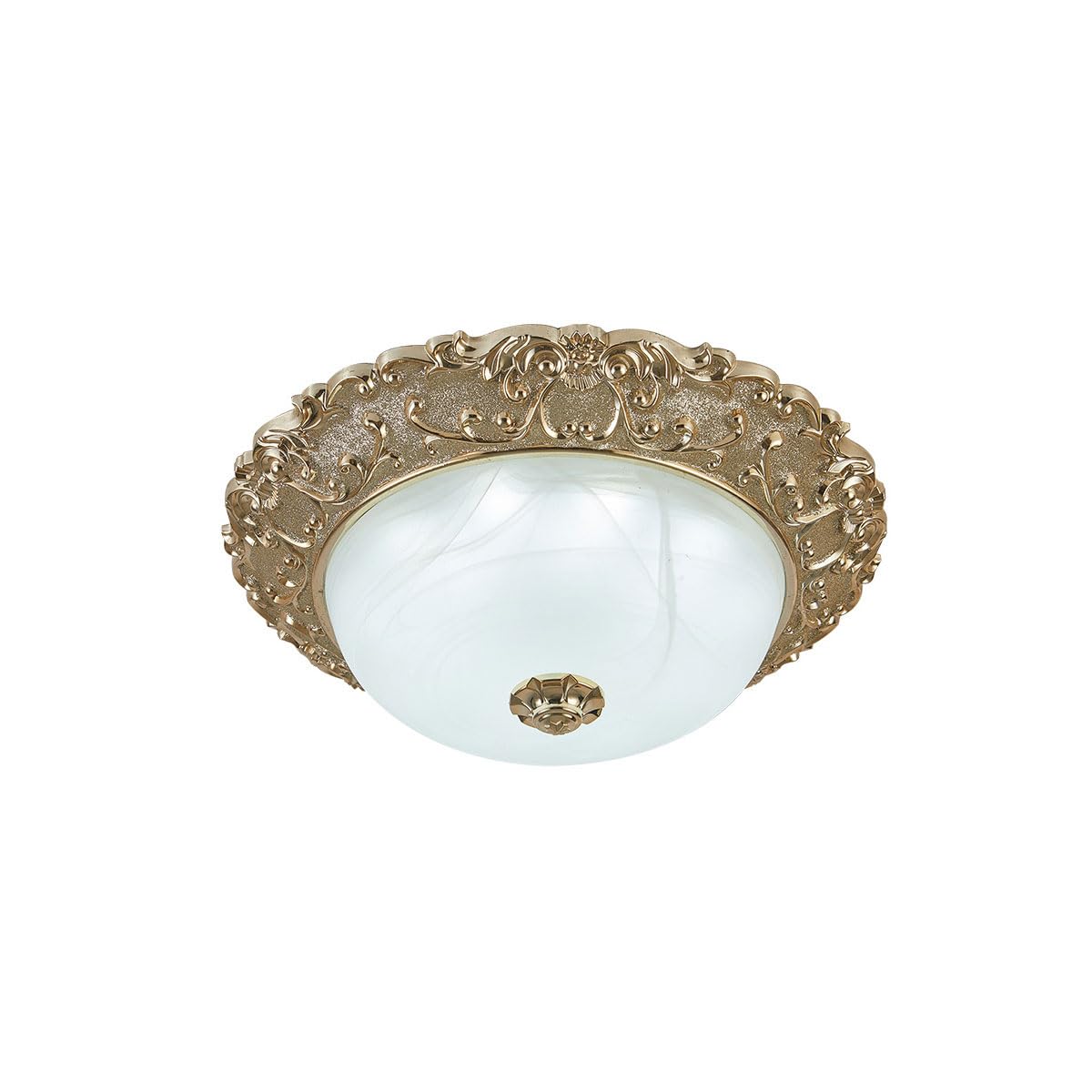 LANTANB European Style Living Room Lamp Corridor Ceiling Lamp Glass Flat Lighting Three-Tone Light Retro Ceiling Lights are Suitable for Aisle Balcony