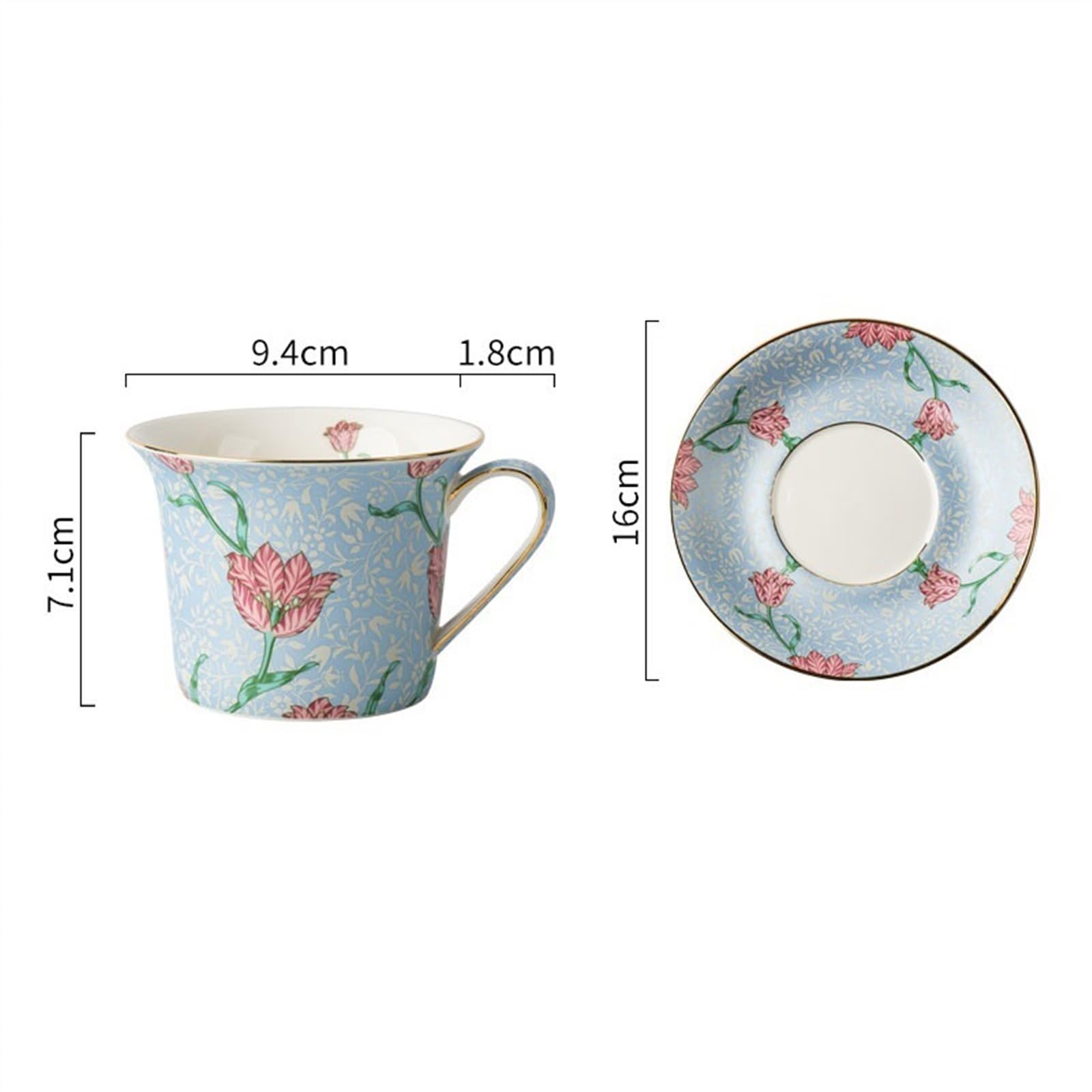 Amazon.com: YUXING1205 Tea Cups High-color Tulip Coffee Cup