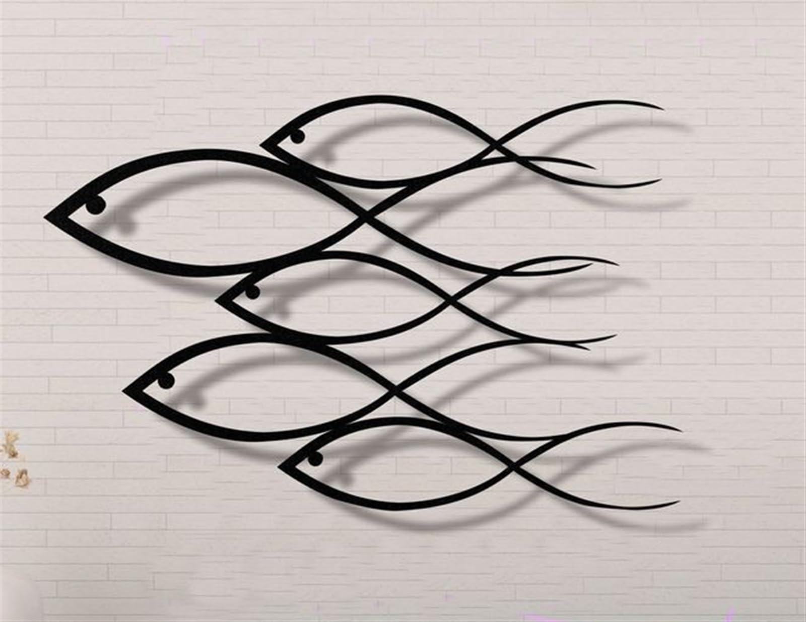 AKANYA Metal Fish Wall Art, Wall Hanging Decor, Wall Art, For Living Room, Bedroom, Bathroom, Kitchen, Study