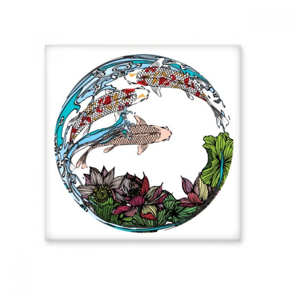 Carreau de céramique géométrique nénuphar pour décor cuisine L