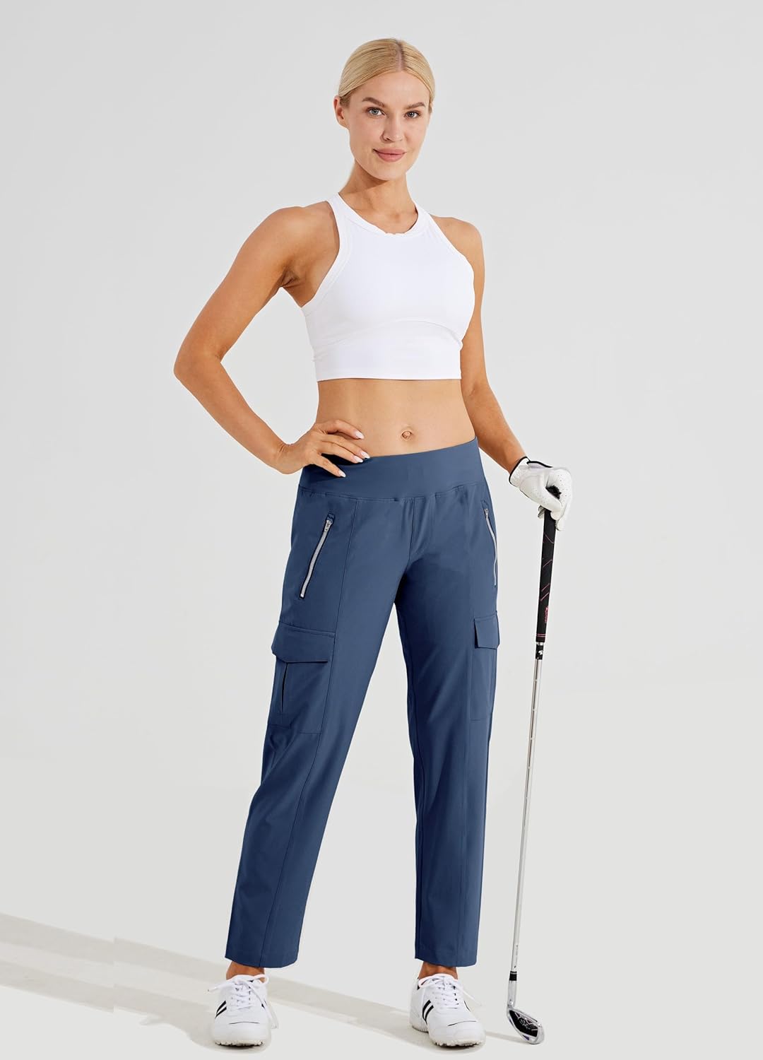 Willit Women's Golf Pants with Pockets Athletic Quick Dry Pants Lightweight Cargo Travel Water Resistant - Image 6
