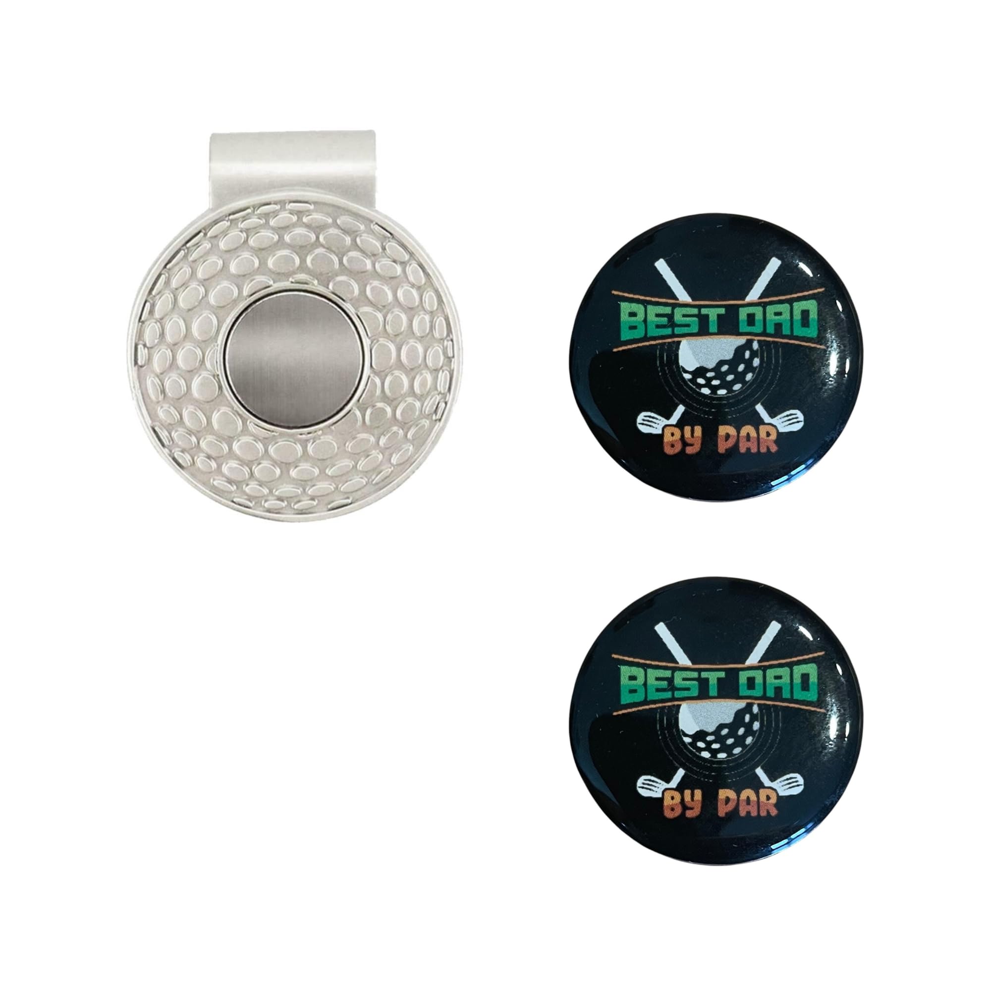 Golf Hat Clip Marker Set – “Best Dad by Par” Magnetic Design