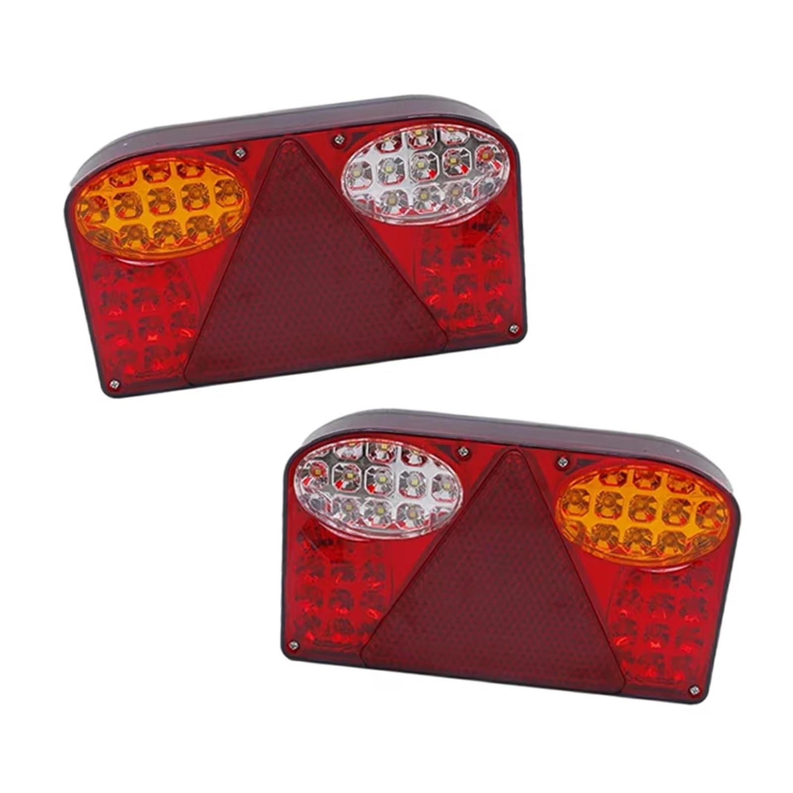 Luz de Freno Trasera para Camiones y remolques, 2 Unidades, 24 V, roja, 48 LED, Luces traseras, luz de señalización de Freno.