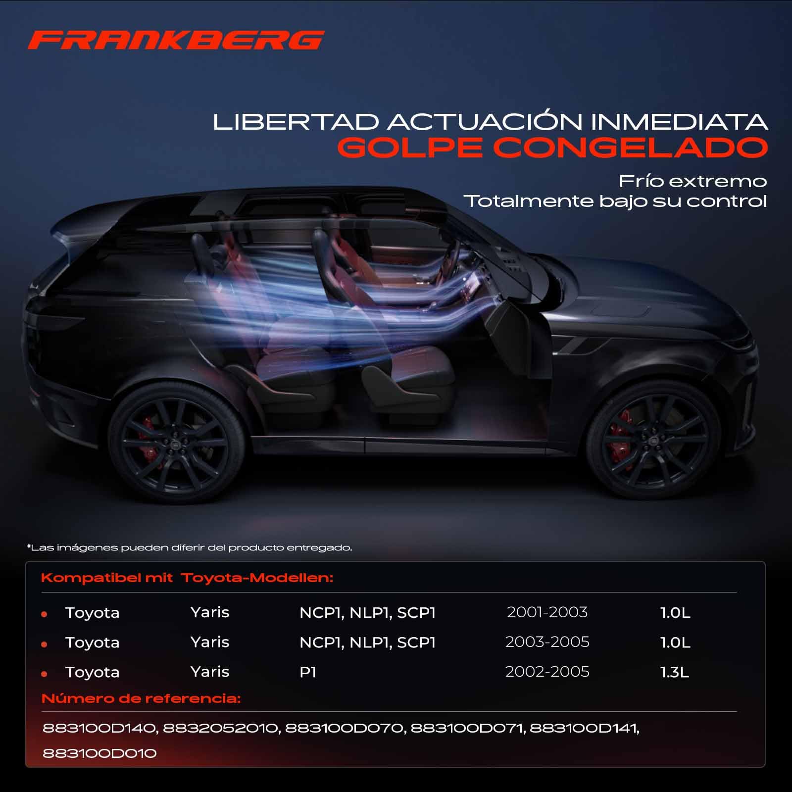 Frankberg Compresor de aire acondicionado con embrague Gasolina