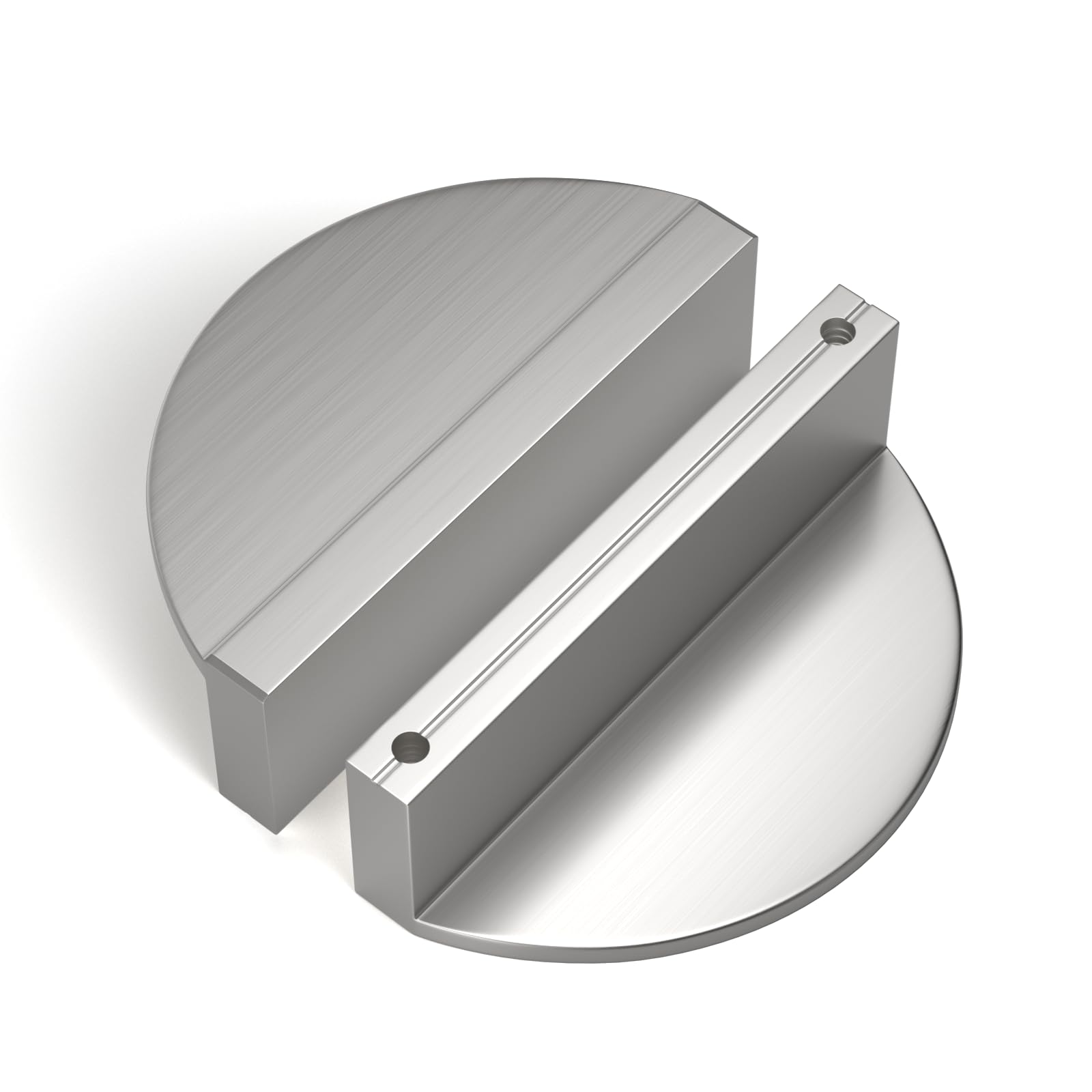 Homdiy 4 Pack Brushed Nickel Handles Half Moon Pulls Silver