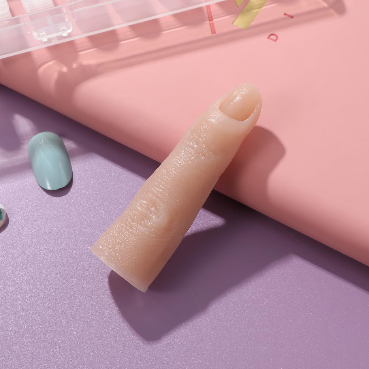 Healeved 3 Piezas Mano De Practicas De Uñas Manicura Práctica de Manos De Silicona Mano Artificial Manicura Completa Práctica De Manicura Entrenador De Práctica De Arte De Uñas Kit Manicura