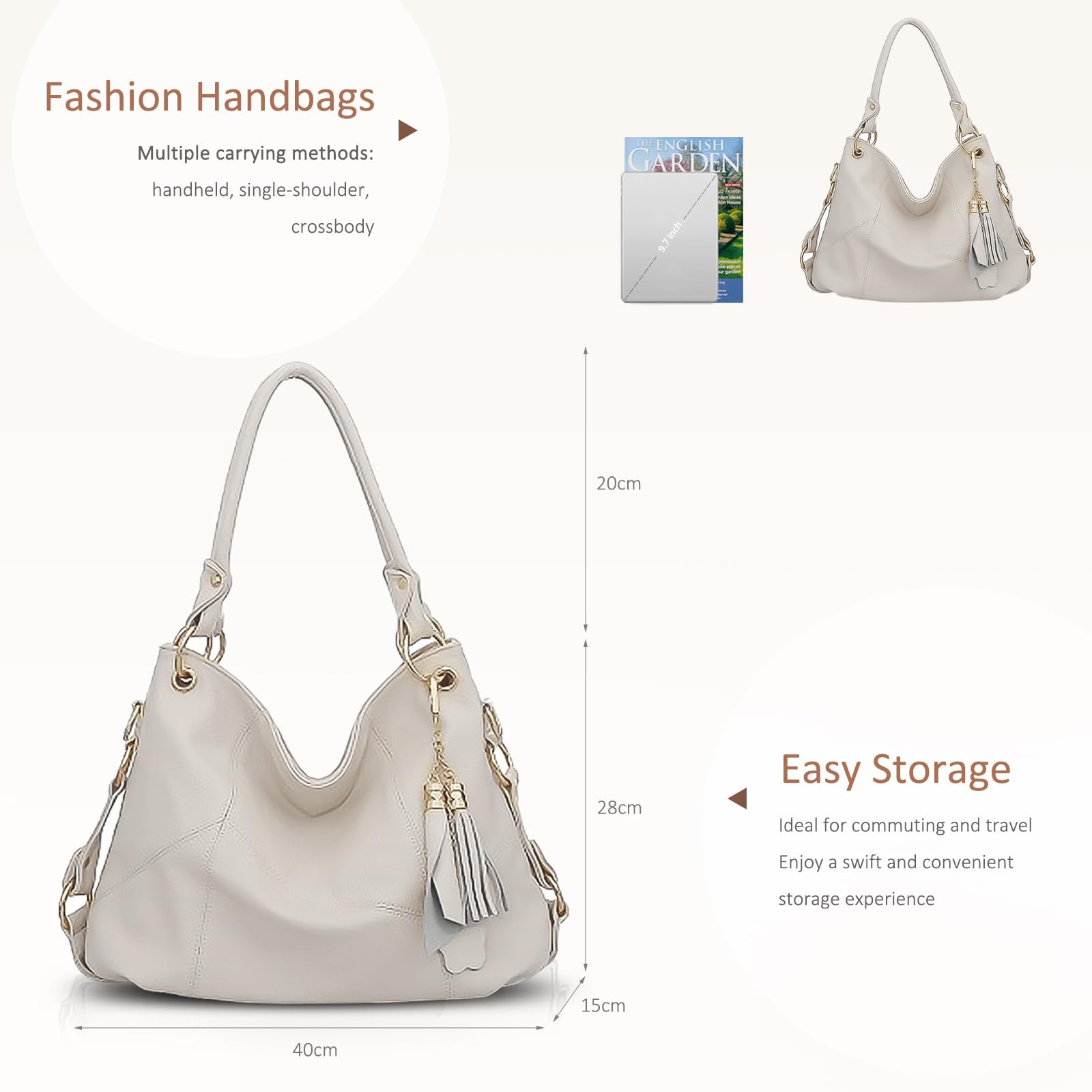 NICOLE & DORIS Damen handtasche Umhängetasche mit großer Kapazität Weiche Ledertasche shopper Neue Designer handtasche Top Griff Taschen mit Quaste