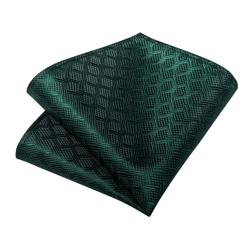 Corbata de hombre 8cm con pañuelo y gemelos de seda miniatura 5