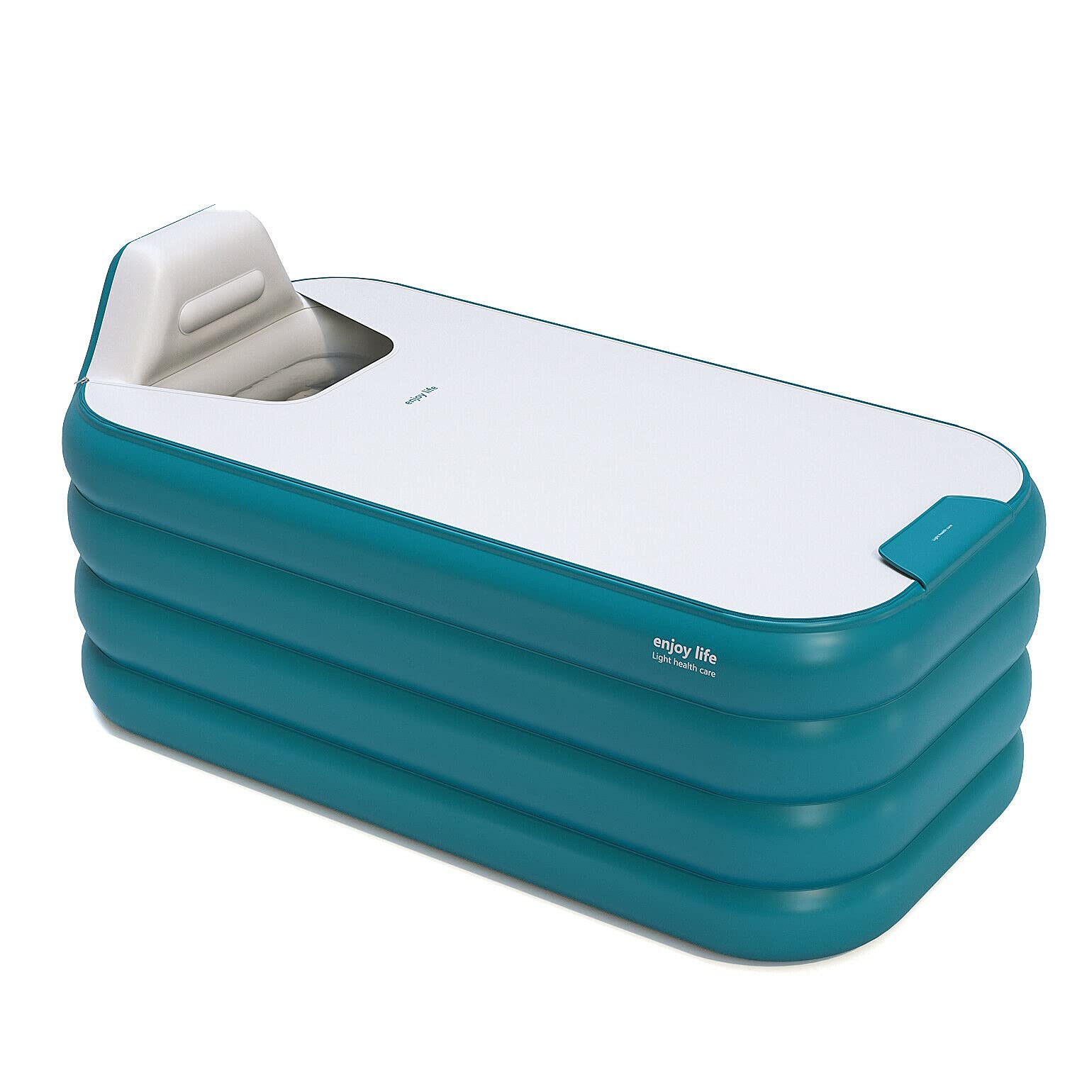 Baignoire gonflable automatique pour adultes - 160 x 94 x 64 cm - Baignoire en PVC avec coussin de nuque - Charge maximale : 100 kg - Portable et pliable - Baignoire pour bain d'eau chaude (vert)