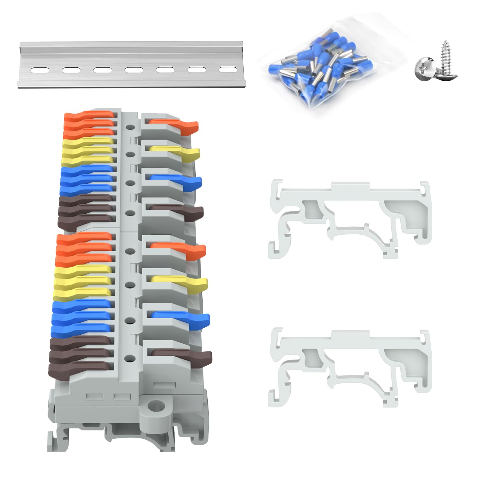 Rail Terminal Blocks - Industrial Voltage Connectors -25