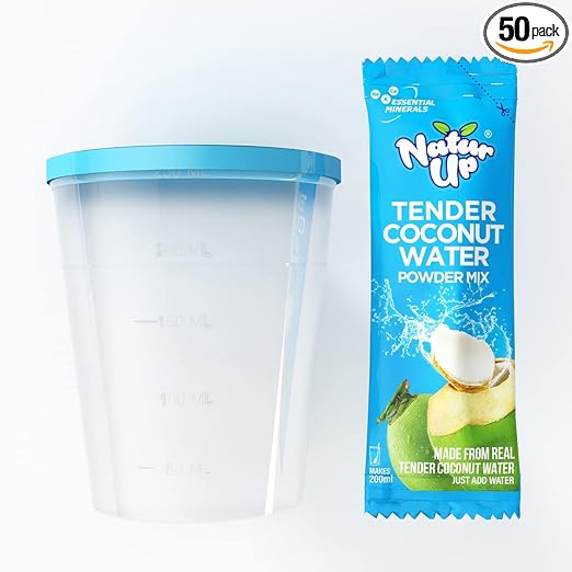 NATURUP Tender Coconut Water Powder Mix (600g), Nariyal Pani with No Artificial Colours, Flavours or Preservatives, Made Using & Tastes Just Like Real Tender Coconut Water Fresh