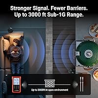 Vista 2 de ThermoMaven 3000 pies Termómetro inteligente inalámbrico para carne, rango largo Sub-1G, precisión certificada NIST de 6 sensores, 2 sondas