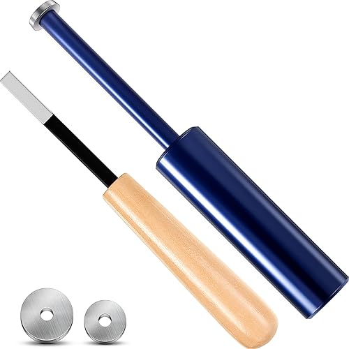 Hungdao Kit de herramientas de extracción de cinta de entrenamiento de bola de bolos, 3 piezas, con cuchilla de repuesto, cuchillo biselado,