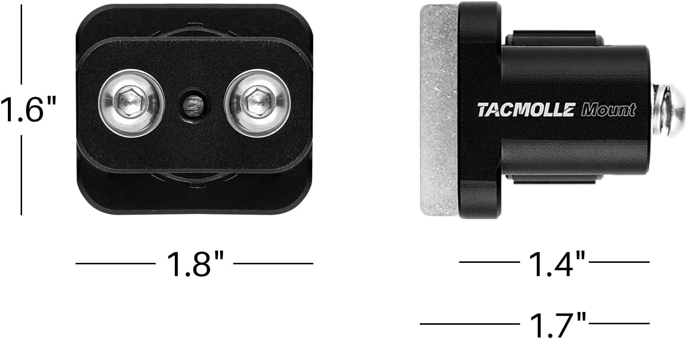 2-Pack Mounting Brackets Base for MOLLE Panel, MOLLE Accessories Adapter Mount for Fire Extinguisher Mount Gun Rack Gas Can Holder