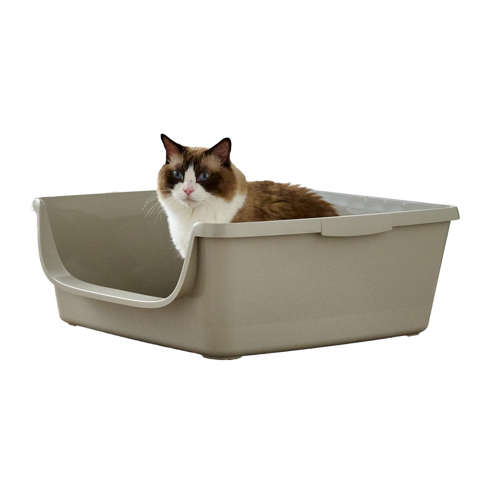 【OFT】 HY Senior ハイシニア グレー サイズ (約)：幅59.5×奥57.5×高23cm トイレ 猫 ネコ ねこ 大型 大きい 飛散 簡単 飛び散る 深い 洗える 散らかりにくい OFTz おしゃれ シンプル 高め 大きめ キャット