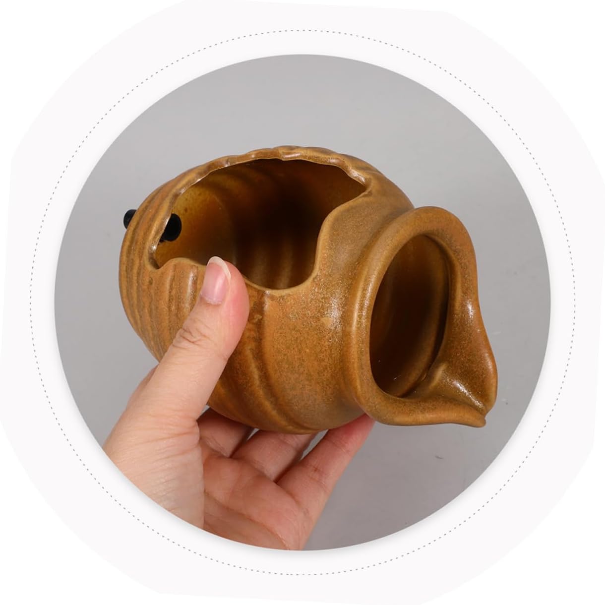 Zerodeko Ceramic Jar Waterfall Fountain Decorative Garden Decor Outdoor Water Feature Indoor Fountain Unique Design