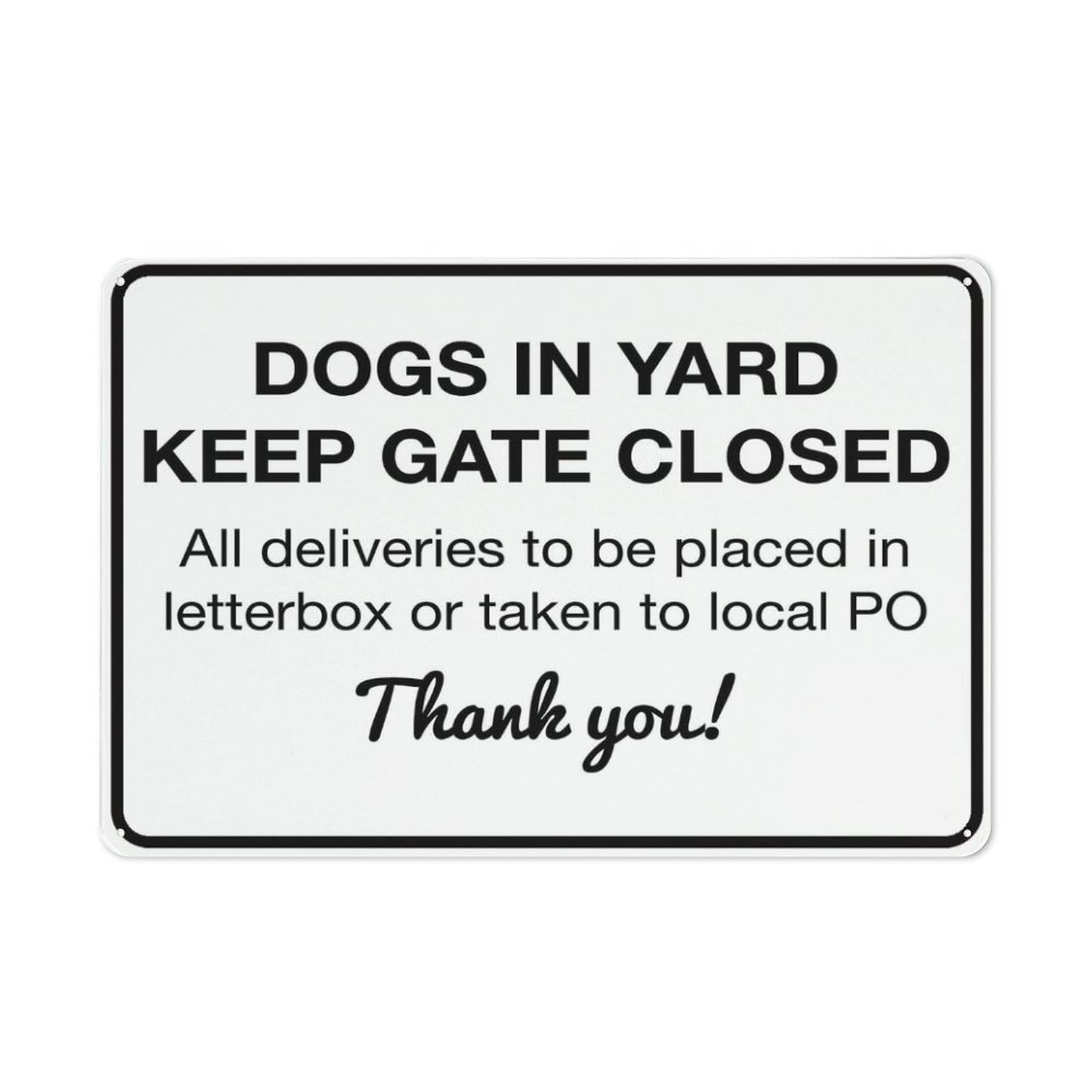 Dogs In Yard Keep Gate Closed Sign 8""X12"" Rust Free Aluminum Signs Outdoor, Metal Tin Sign For Home, Business, Yard