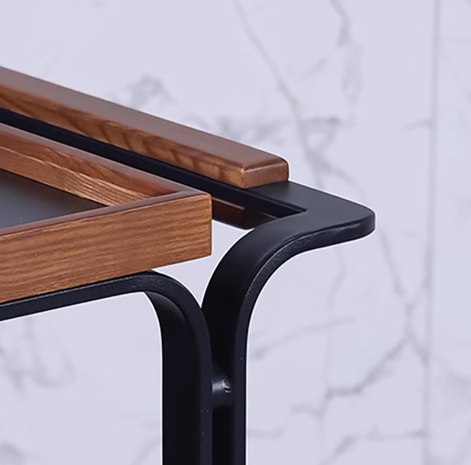 Robusto Carrello di Servizio in Legno Resistente con Ruote silenziose e scorrevoli bloccabili e Ampio cassetto, Carrello Multiuso Mobile Commerciale per Ristorante, Cucina, Ufficio, magazzin