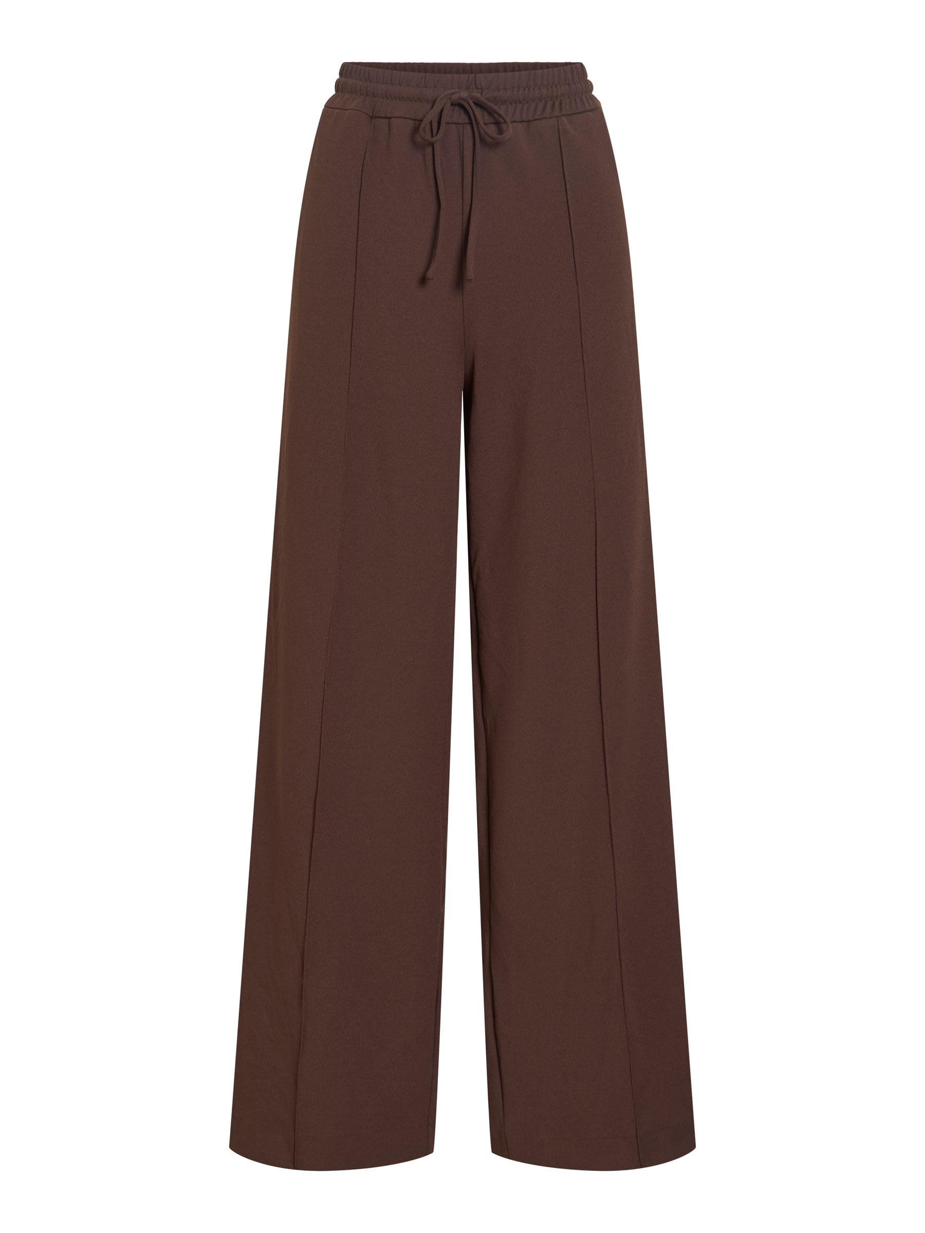Vila VICLUA HW Wide Pants-NOOS, Coffee Bean, XL