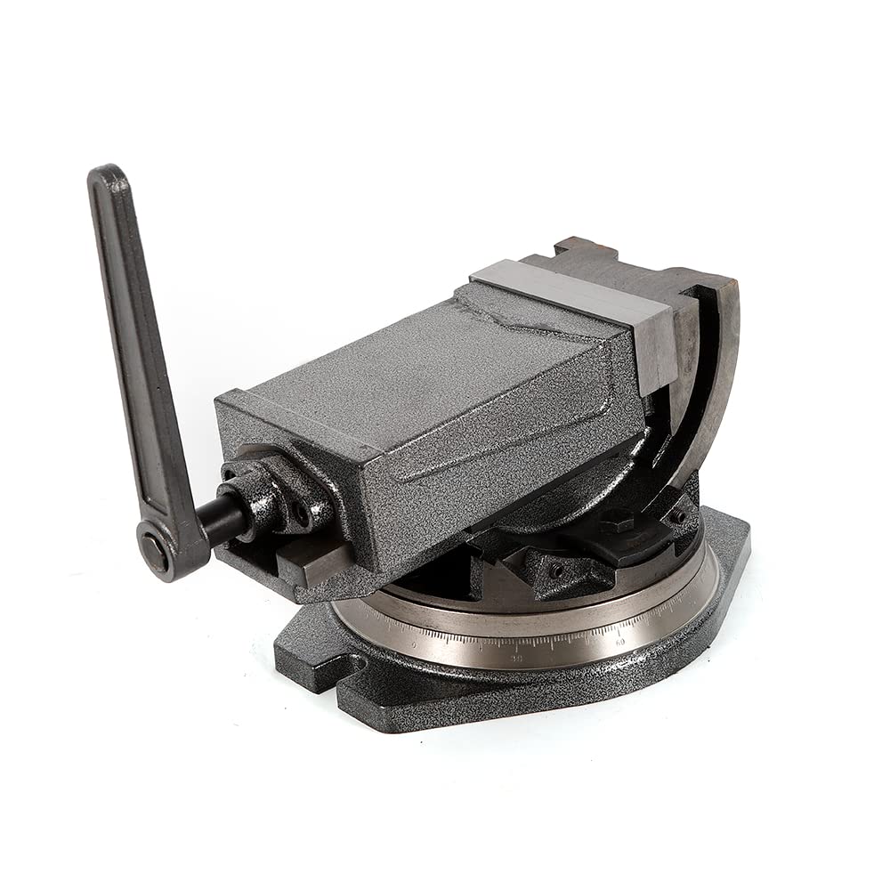 Tornillo de banco de la máquina giratoria de 125 mm tornillo de banco de trabajo máquina de precisión rectificado fresado herramienta taller, precisión de 360 grados base giratoria pilar radial
