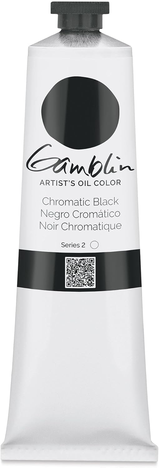 5.07 Ounce Artists' Grade Oil Color: Chromatic Black