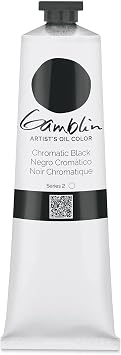 5.07 Ounce Artists Grade Oil Color Chromatic Black
