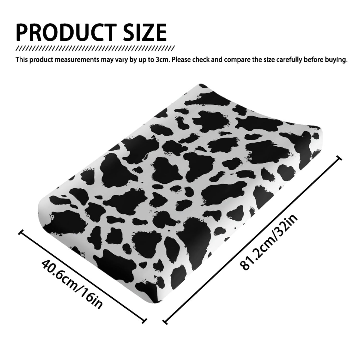 Cow Print Diaper Changing Pad Covers for Baby Boys Girl Super Soft Changing Mat Cover Infant Newborn Changing Table Sheet Fitted 32”x16” Changing Pad Covers