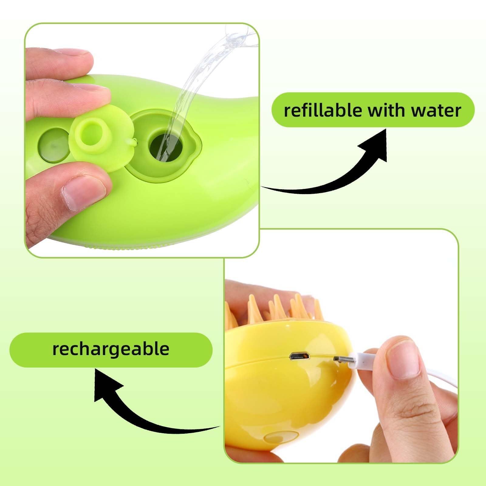 Brosse Vapeur 3 En 1 Peigne De Massage En Spray Pour Chats à Poils Courts et Longs