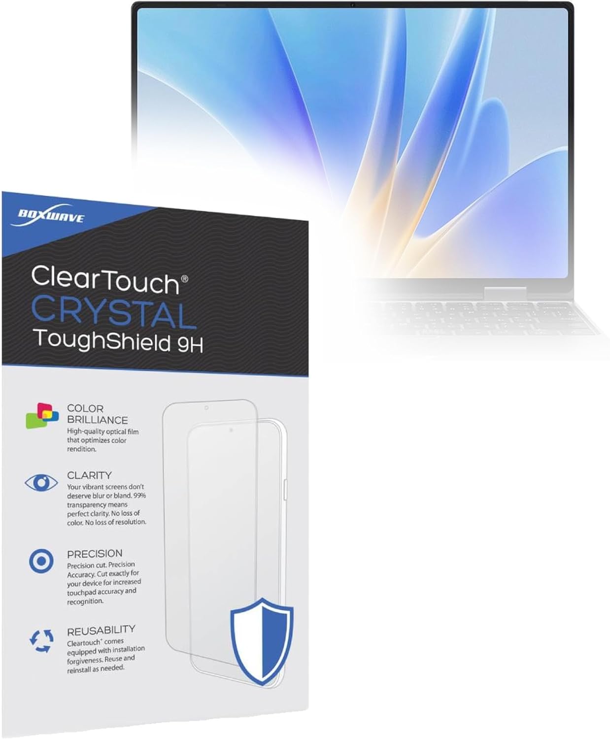 BoxWave Screen Protector Compatible With Chuwi MiniBook X N150 (10.51 in) - ClearTouch Crystal ToughShield 9H (2-Pack), Clear 9H Tough Flexible Film Screen Protector
