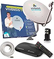 Sunature Kit Parabolica Digital Vivensis Antena + Cabo + LNBF 4 Pontos + Receptor