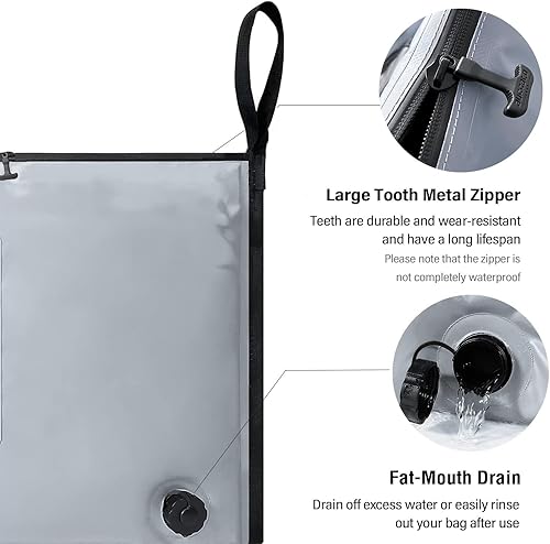 Miniatura 3 de Buffalo Gear Bolsa enfriadora de pescado aislada de 40 x 18 pulgadas, 48 x 18 pulgadas, a prueba de fugas, portátil, impermeable, mantiene el hielo