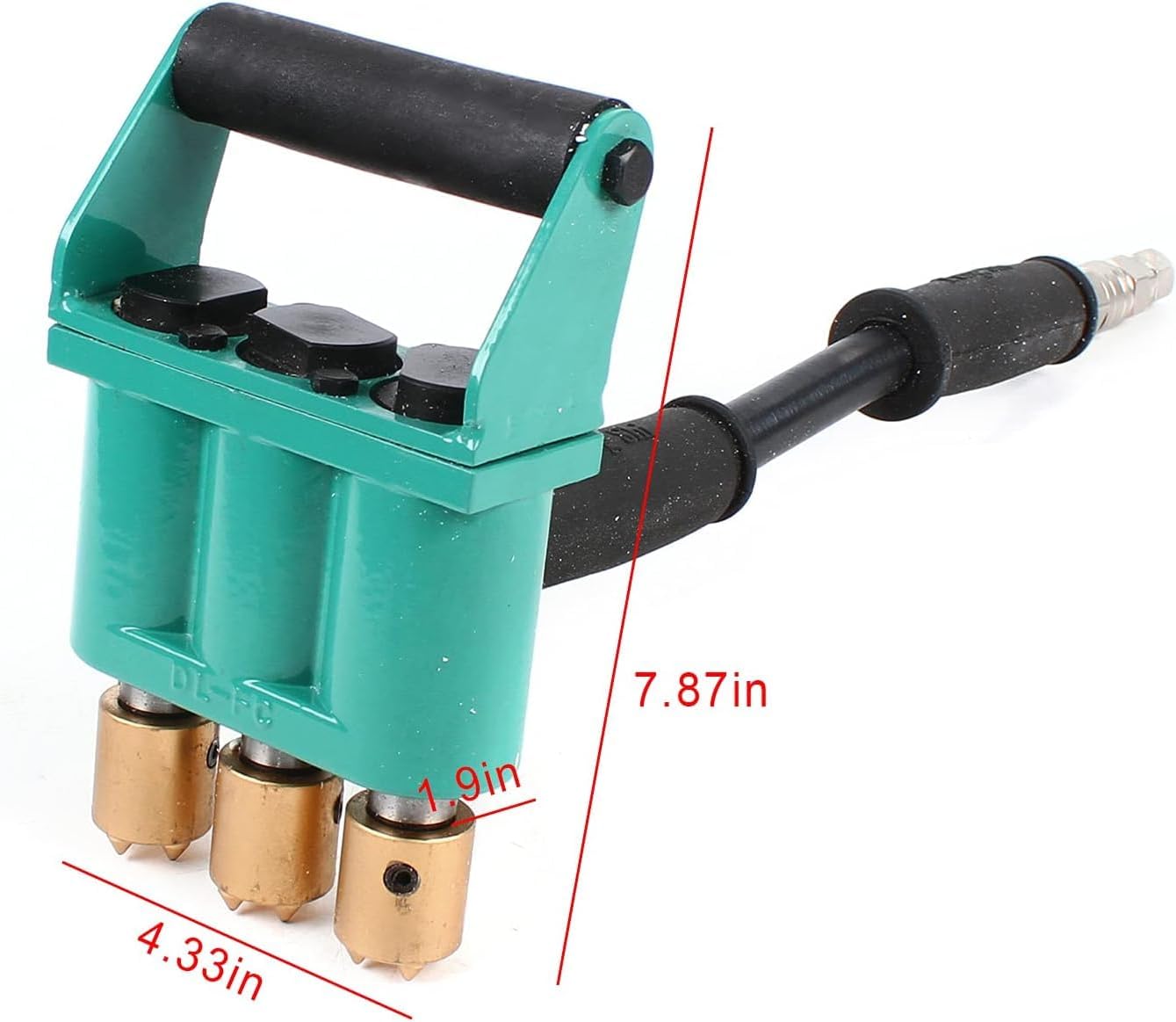 Pneumatic Concrete Chisel, Three-Head Air Scabbler, Handheld Chisel Hammer, Bridge Road Chisel Hammer Machine for Concrete Pavement Bridge