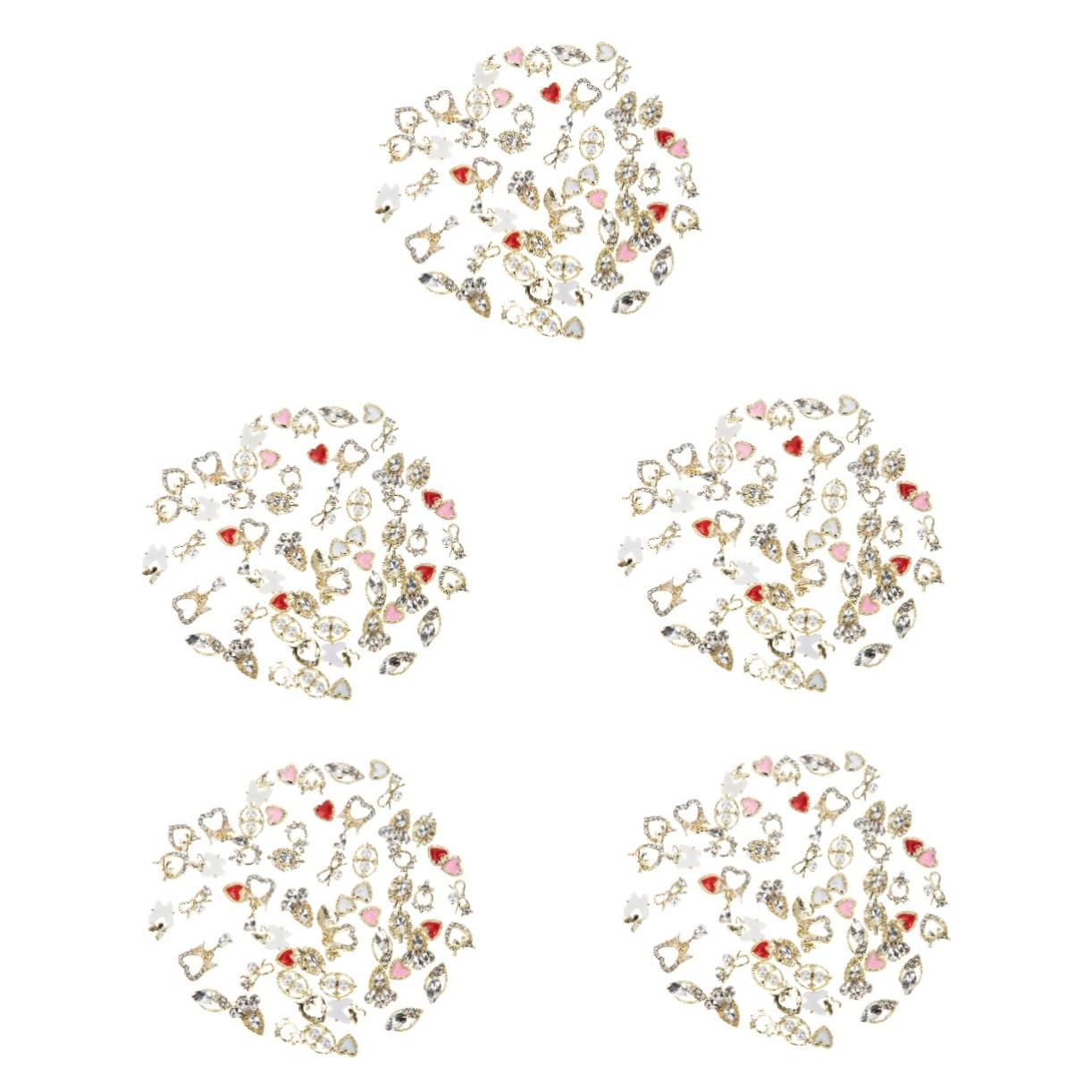 PACKOVE 5 Set Charm Per Unghie Stile Barocco Decorazioni Per Nail Art Accessori Creativi Per Unghie Con Design E Per Creazioni Te E Condivisione Tra Amiche 60 Pezzi*5