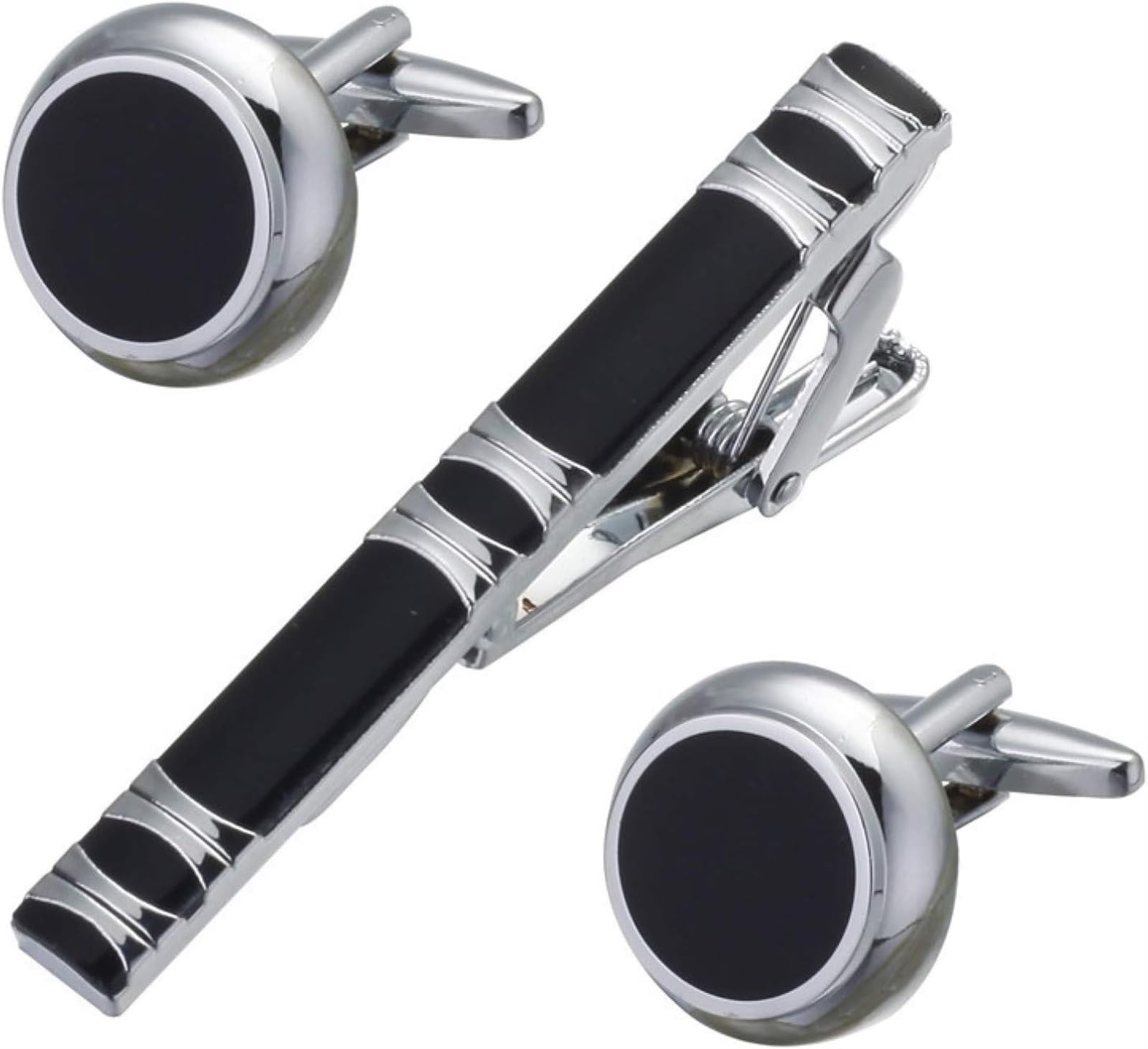 Mode Legierung Metall Silber einfach Krawattennade Krawattenklammern for Männer, Manschettenknöpfe, Krawattenklammer for Krawattennadel als Geschenk for Männer
