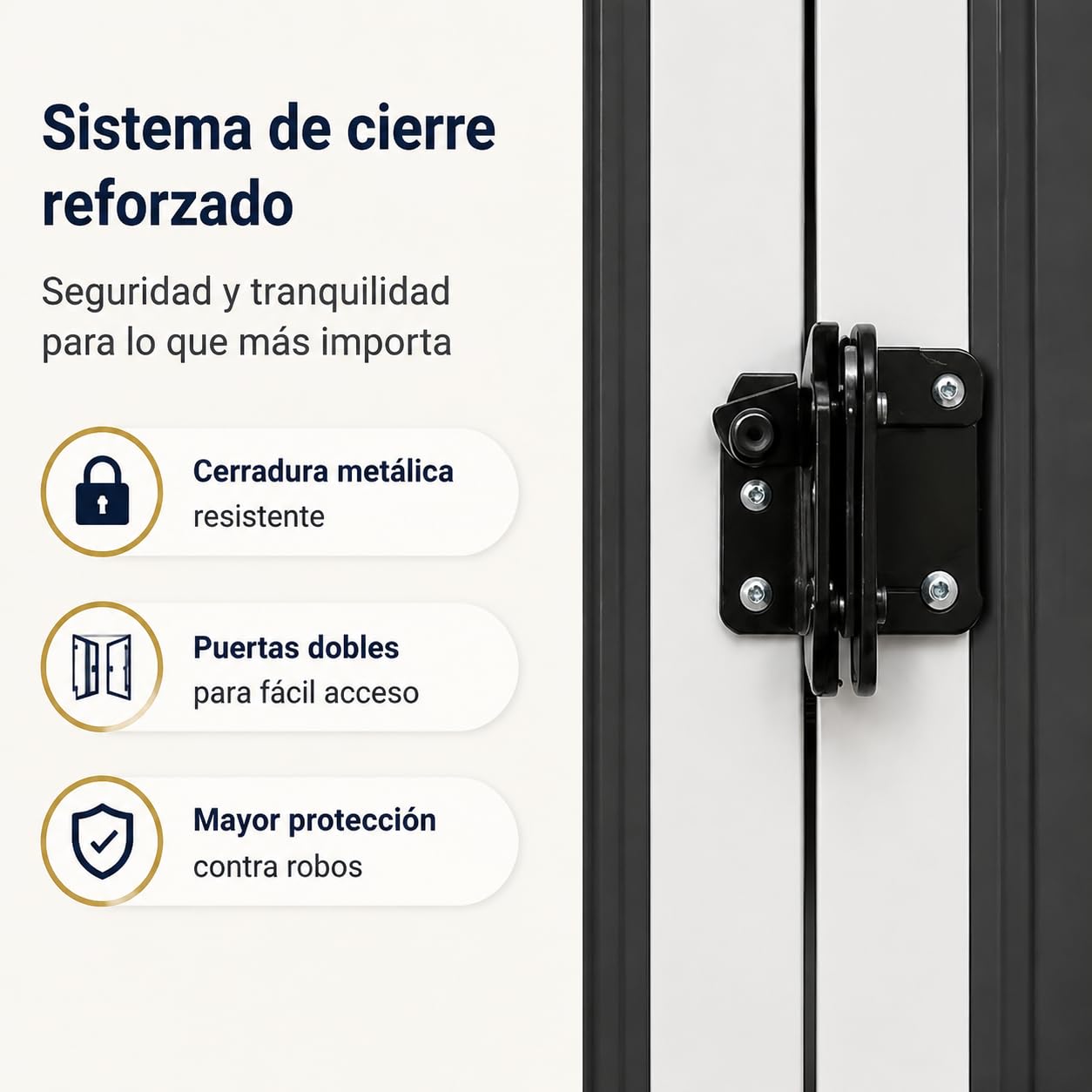 Caseta de Almacenamiento Metálica para Jardín, con Puerta de Apertura Exterior, Estructura Robusta y Espacio Amplio (202 x 112 x 190 cm)